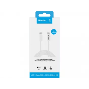 Kabel Sandberg USB-C do USB-C USB4 240W 40Gbps 2M