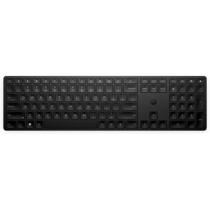 HP 455 Programmable Wireless klawiatura, pełnowymiarowa (100%), bezprzewodowa, RF Wireless, membranowa, czarna