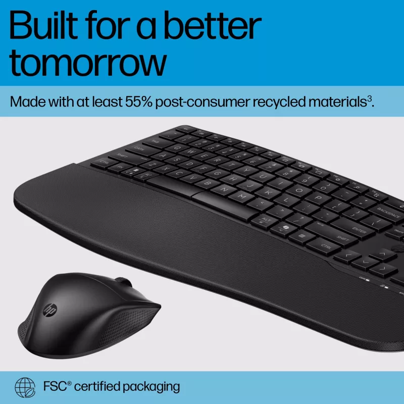 Zestaw HP 685 Comfort Dual-Mode Klawiatura i Mysz Pełnowymiarowa Bezprzewodowa Bluetooth