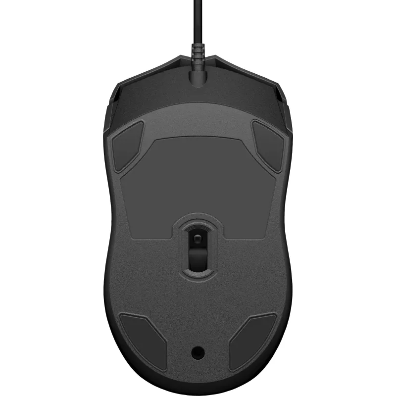 HP Wired mysz 100, Symetryczna, Optyczna, USB Typ-A, 1600 DPI, Czarna