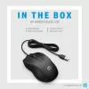 HP Wired mysz 100, Symetryczna, Optyczna, USB Typ-A, 1600 DPI, Czarna