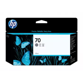 Oryginalny szary wkład atramentowy HP 70 130 ml, do serii HP DesignJet Z3100 i Z3200 Photo Printer, termiczny druk atramentowy, 40 mm, 202 mm, 129 mm, 190 g