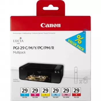 Canon PGI-29 C/M/Y/PC/PM/R 6-zestaw wkładów atramentowych Multipack