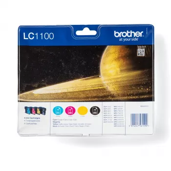 Brother LC1100VALBP wkład atramentowy 4 szt. Oryginalny Czarny, Cyjan, magenta, Żółty