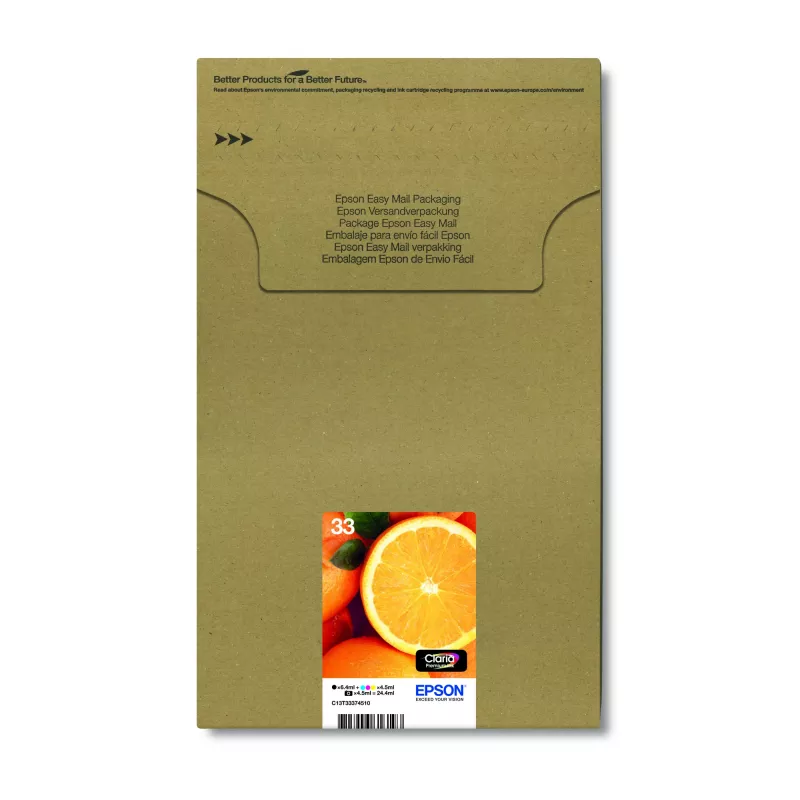 Epson pomarańczowys Multipack 5 kolorów 33 Claria Premium Ink EasyMail Pack