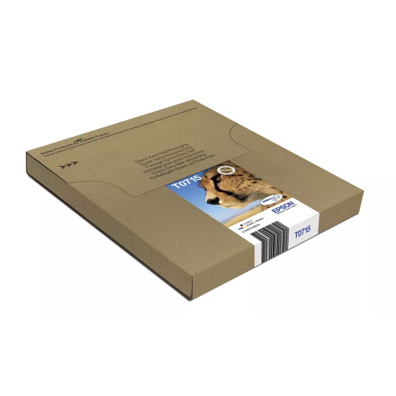 Epson Multipack 4-kolory T071 EasyMail, Standardowa wydajność, Czarny, cyjan, magenta, Żółty, 7,4 ml, 5,5 ml, 1 szt., Multi pack