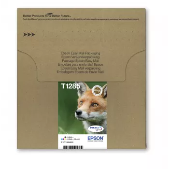 Wielopak wkładów atramentowych do drukarek atramentowych Epson Fox T128 EasyMail — 4 kolory (Czarny 5,9 ml; cyjan/magenta/żółty 3,5 ml)