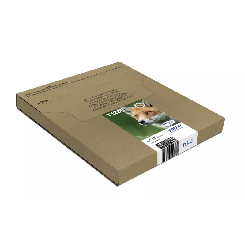 Wielopak wkładów atramentowych do drukarek atramentowych Epson Fox T128 EasyMail — 4 kolory (Czarny 5,9 ml; cyjan/magenta/żółty 3,5 ml)