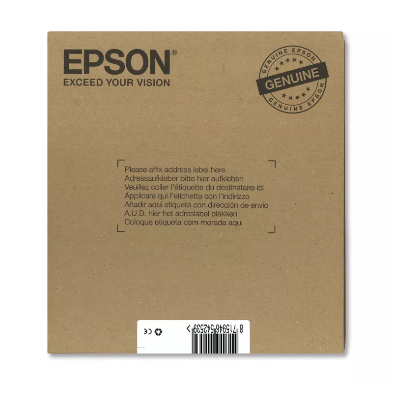 Wielopak wkładów atramentowych do drukarek atramentowych Epson Fox T128 EasyMail — 4 kolory (Czarny 5,9 ml; cyjan/magenta/żółty 3,5 ml)