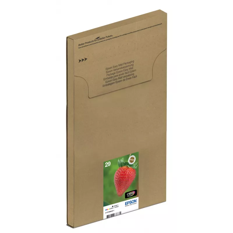 Epson Strawberry Multipack 4-kolory 29 EasyMail, Standardowa Wydajność, Czarny, cyjan, magenta, Żółty, 5.3 ml, 3.2 ml, 1 szt., Wielopak