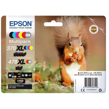 Epson Squirrel Multipack 6-kolorów 378XL / 478XL Claria Photo HD Ink
