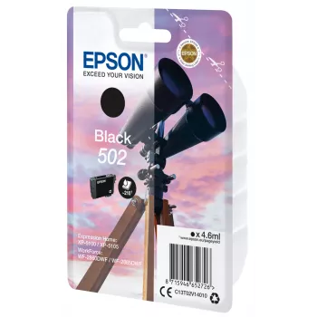 Epson Singlepack Czarny 502 Ink, Standard Yield, Czarny, Atrament pigmentowy, 4.6 ml, 1 szt., 210 stron