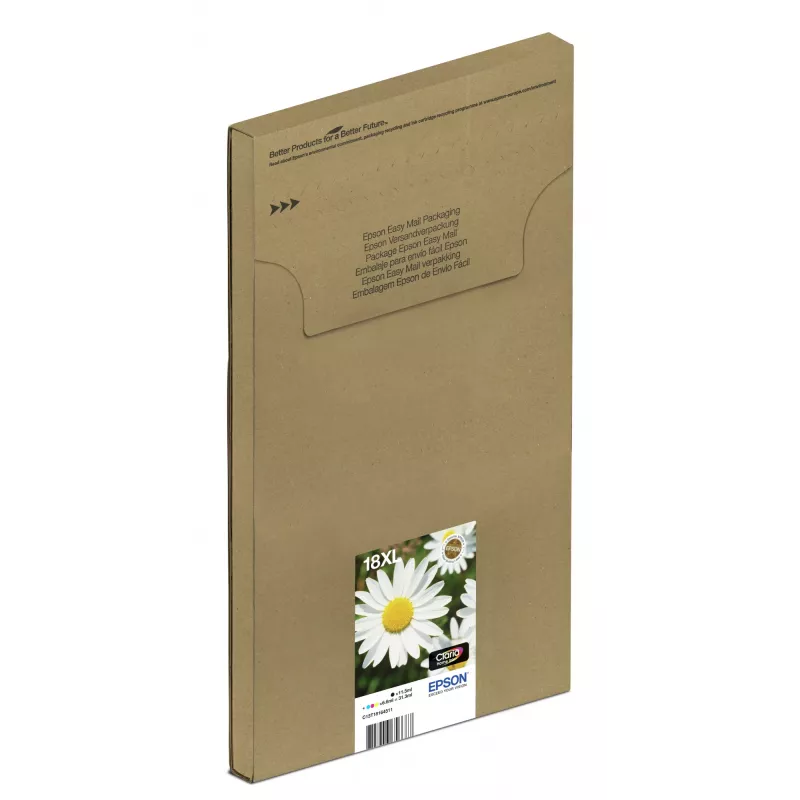 Epson Daisy Multipack 4-kolory 18XL EasyMail, Wysoka (XL) wydajność, Czarny, Cyjan, magenta, Żółty, 11,5 ml, 6,6 ml, 1 szt., Zestaw zbiorczy
