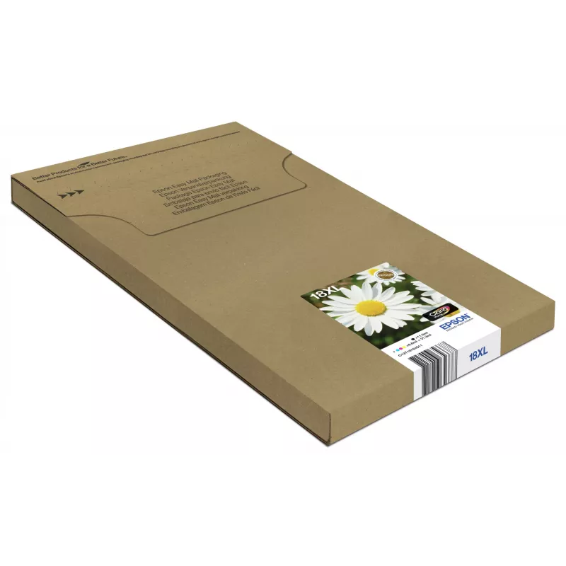 Epson Daisy Multipack 4-kolory 18XL EasyMail, Wysoka (XL) wydajność, Czarny, Cyjan, magenta, Żółty, 11,5 ml, 6,6 ml, 1 szt., Zestaw zbiorczy