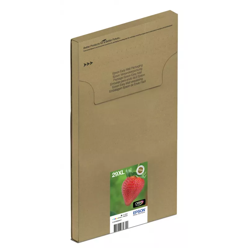 Epson Strawberry Multipack 4-kolory 29XL EasyMail, Wysoka (XL) wydajność, Czarny, Cyjan, magenta, Żółty, 11.3 ml, 6.4 ml, 1 szt., Zestaw