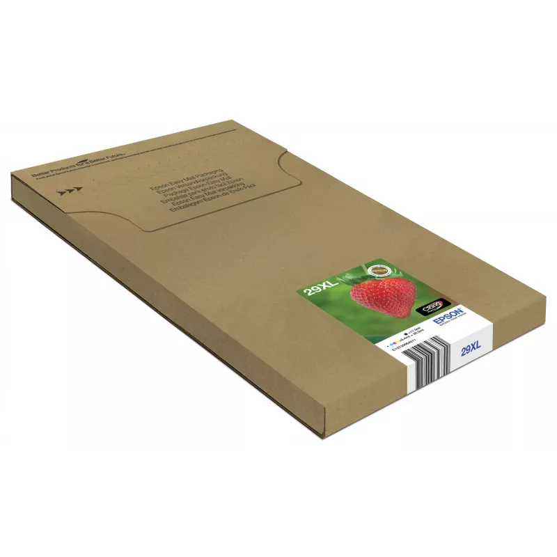 Epson Strawberry Multipack 4-kolory 29XL EasyMail, Wysoka (XL) wydajność, Czarny, Cyjan, magenta, Żółty, 11.3 ml, 6.4 ml, 1 szt., Zestaw