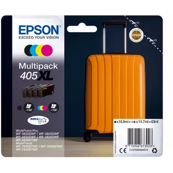 Wkład atramentowy Epson 405XL 1 szt. Oryginalny Wysokowydajny (XL) Czarny, Cyjan, magenta, Żółty