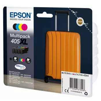 Wkład atramentowy Epson 405XL 1 szt. Oryginalny Wysokowydajny (XL) Czarny, Cyjan, magenta, Żółty