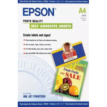 Epson Samoprzylepny Papier Fotograficzny - A4 - 10 arkuszy