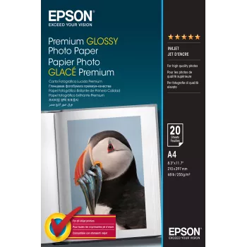 Epson Premium Glossy Photo Paper - A4 - 20 arkuszy