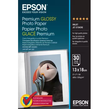 Epson Premium Glossy Photo Paper - 13x18cm - 30 arkuszy