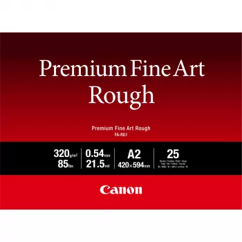 Canon FA-RG1 Premium Fine Art Rough Paper, A2, 25 arkuszy, 330 g/m², atramentowa, A2, 25 arkuszy, 540 µm, Canon ImagePROGRAF PRO-1000
