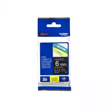Taśma etykietująca Brother TZe315 6mm Biała na Czarnym