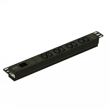 APC Easy Rack PDU, Basic, 1U, 1-fazowa, 3,7 kW, 230 V, 16 A, 8 x gniazda C13, wejście IEC60320 C20