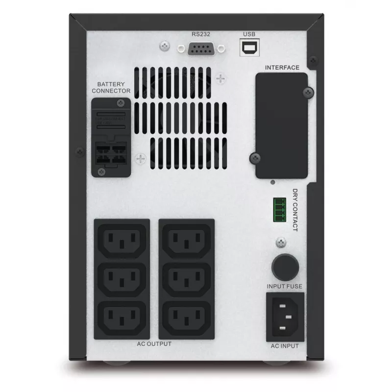 APC Easy UPS 1 Ph Line Interactive, 750VA, Tower, 230V, 6 gniazd IEC C13, AVR, Dry Contact, LCD, bez obsługi karty sieciowej
