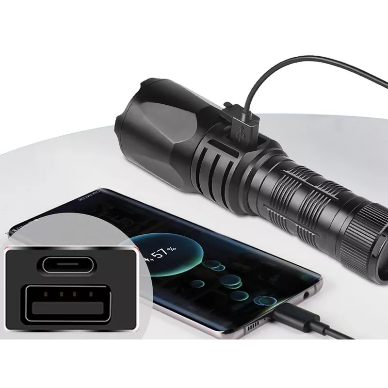 Sandberg Survivor Torch Powerbank 5000, Latarka ręczna, Czarny, Aluminium, IPX4, -30 - 40 °C, FCC, RoHS, UKCA, CE