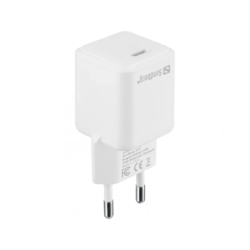 Sandberg USB-C AC Charger PD20W SAVER, Indoor, AC, 12 V, 3 A, biały
