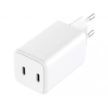 Sandberg AC Charger Dual USB-C PD65W EU, do użytku wewnętrznego, AC, 20 V, 3,25 A, biała