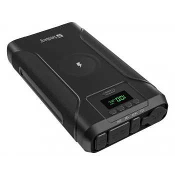Sandberg Survivor Powerbank 7in1 76800, 76800 mAh, litowo-jonowa (Li-Ion), ładowanie bezprzewodowe, 3,6 V, czarny