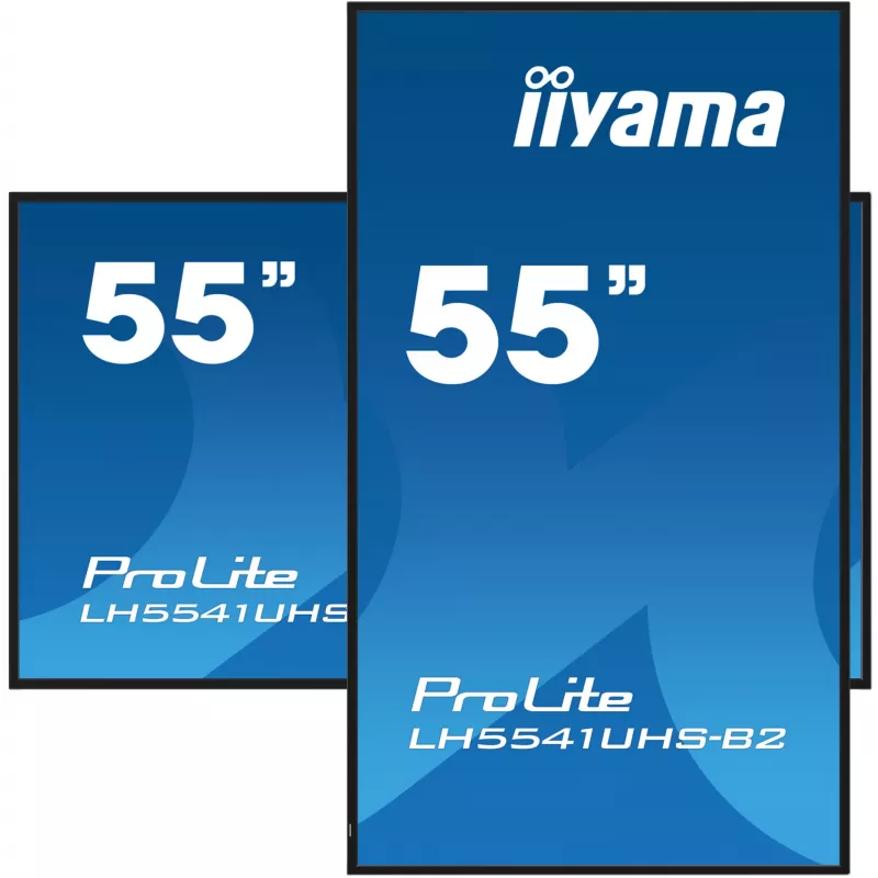 iiyama LH5541UHS-B2 Wyświetlacz sygnalizacyjny w obudowie kiosku 138,7 cm (54,6 cala) LCD 500 cd/m² 4K Ultra HD Czarny Wbudowany procesor 24/7