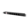 PDU Lanberg PDU-05E-0200-BK 5 gniazd AC 1U Czarny