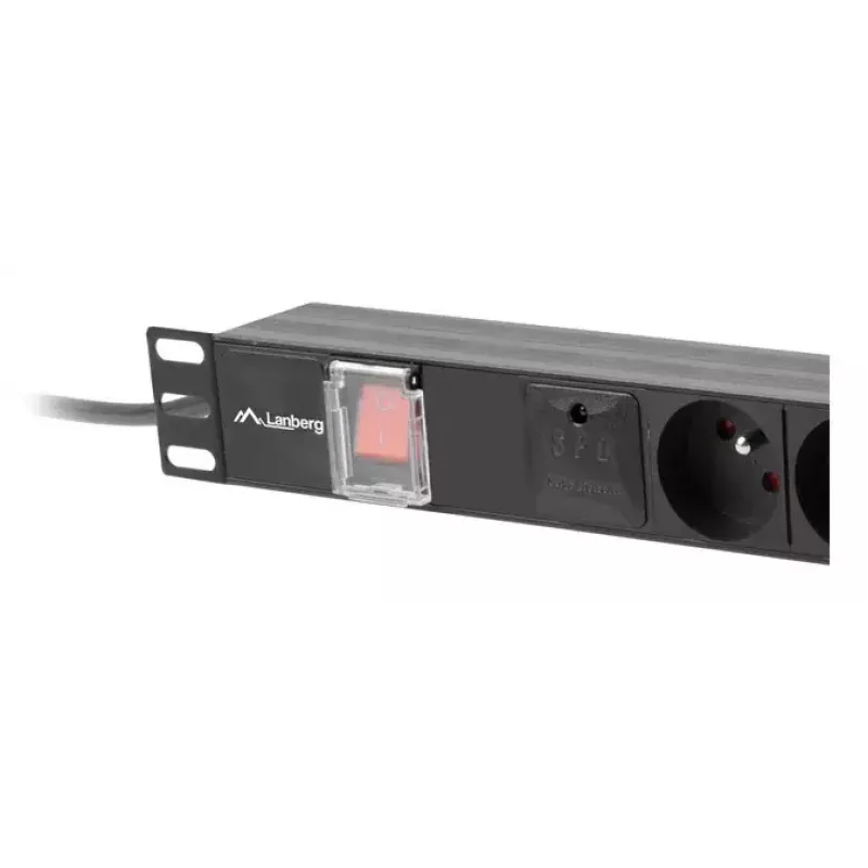 PDU Lanberg PDU-05E-0200-BK 5 gniazd AC 1U Czarny