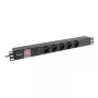 PDU Lanberg PDU-05E-0200-BK 5 gniazd AC 1U Czarny
