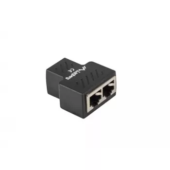 Rozdzielacz kablowy Lanberg ADS-RJ45-2RJ45-OS Czarny