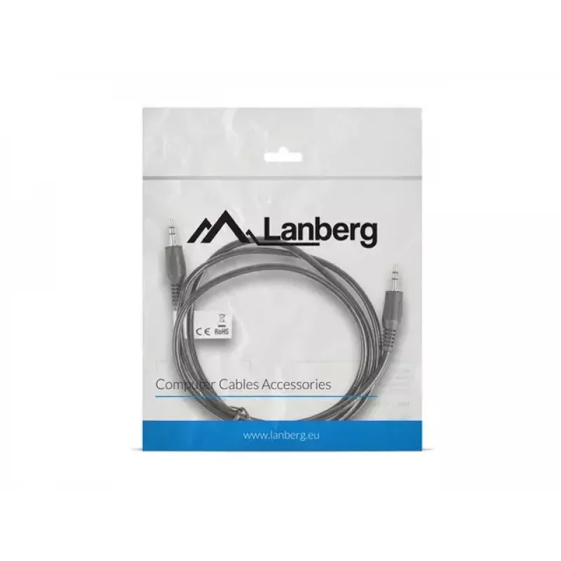 Kabel audio LANBERG 3.5mm męski–męski 1.2 m Czarny