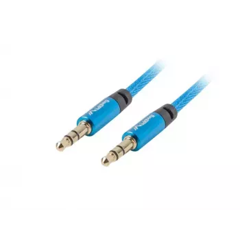 Kabel audio LANBERG 3,5 mm męski–3,5 mm męski, 2 m, niebieski