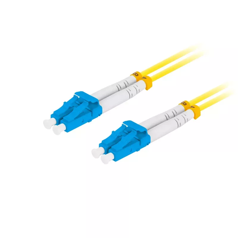 Kabel światłowodowy LANBERG FO-LULU-SD11-0020-YE, 2 m, G.657.A1, LC–LC, żółty