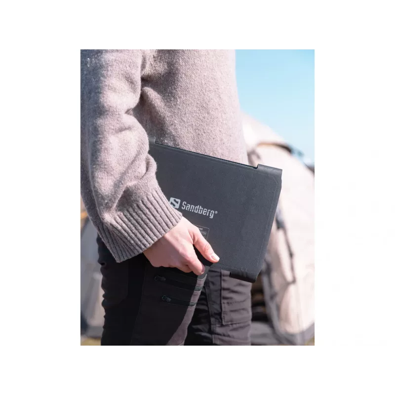 Sandberg Solar Charger 40W QC3.0+PD+DC, zewnętrzna, solarna, czarna