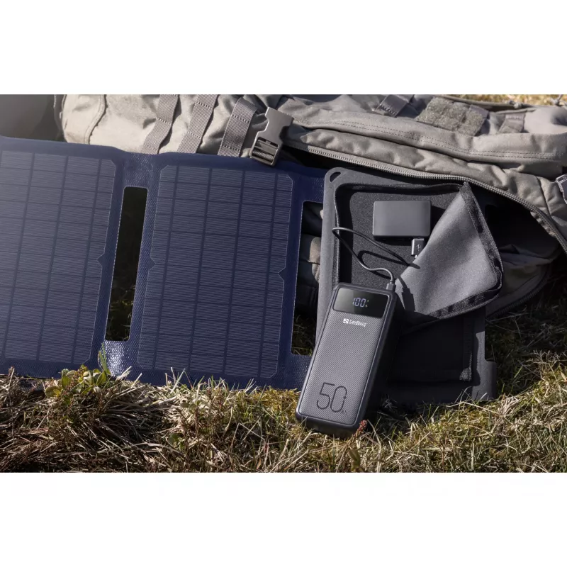 Sandberg Solar Charger 40W QC3.0+PD+DC, zewnętrzna, solarna, czarna
