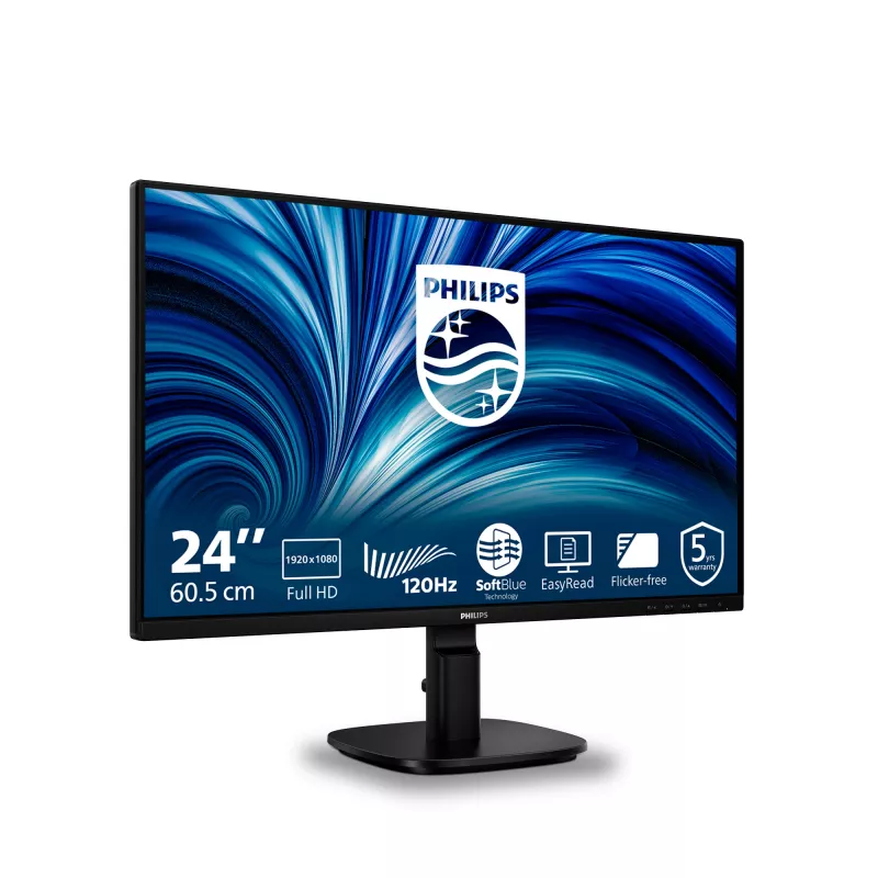 Monitor komputerowy Philips 2000 series 24B2N2200/00 60,5 cm (23,8 cala) 1920 x 1080 pikseli Full HD LCD Czarny