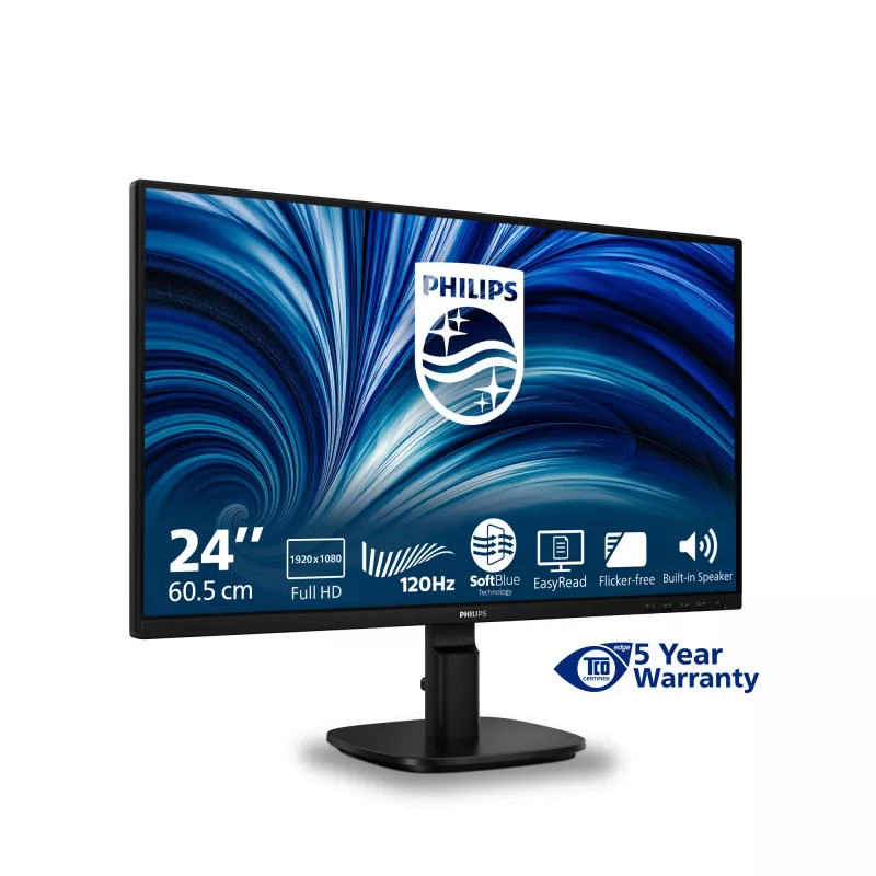 Monitor komputerowy Philips 2000 series 24B2N2200/00 60,5 cm (23,8 cala) 1920 x 1080 pikseli Full HD LCD Czarny