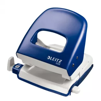 Leitz NeXXt dziurkacz 5008, 2-otworowy 30 kartek, 30 kartek, niebieski, biały, 8 cm, 3 mm, A4, A5, A6, Folio, US-Quart, 107 mm
