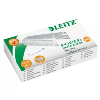 Leitz Zszywki Power Performance P4 24/8 Pudełko 1000, 24/8, 1000 zszywek, 24/8, Stal, Leitz, 60 g