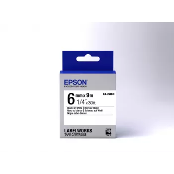 Kaseta z etykietami Epson Standard LK-2WBN czarny/biały 6mm (9m)