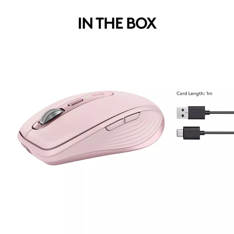 Mysz Logitech MX 3S Różowa USB Optyczna