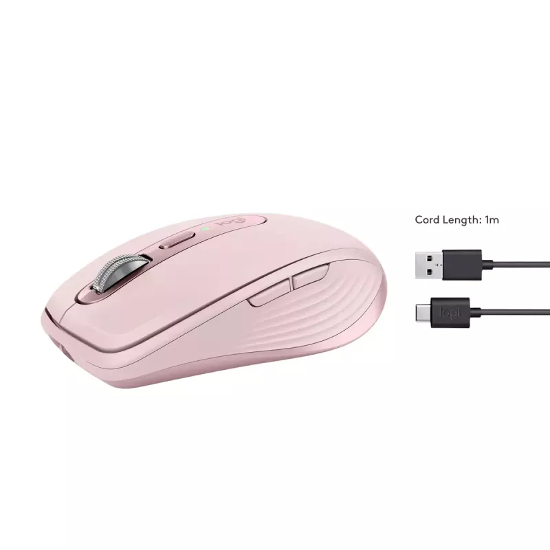 Mysz Logitech MX 3S Różowa USB Optyczna